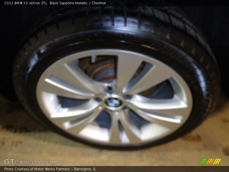Black Sapphire Metallic / Chestnut 2013 BMW X3 xDrive 35i