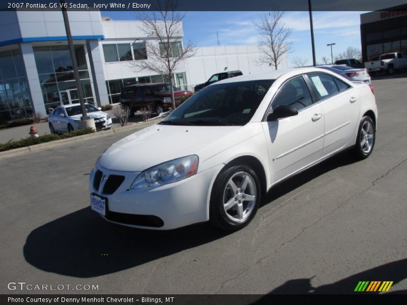 Ivory White / Ebony 2007 Pontiac G6 V6 Sedan