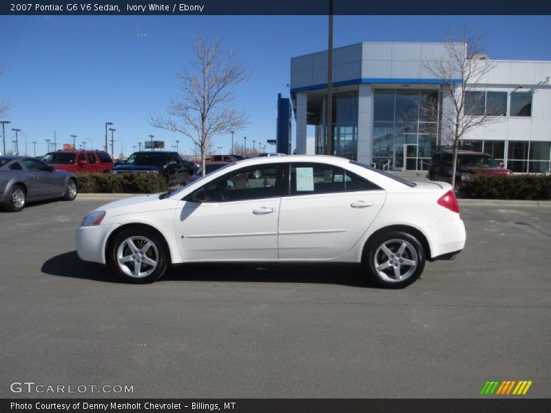 Ivory White / Ebony 2007 Pontiac G6 V6 Sedan