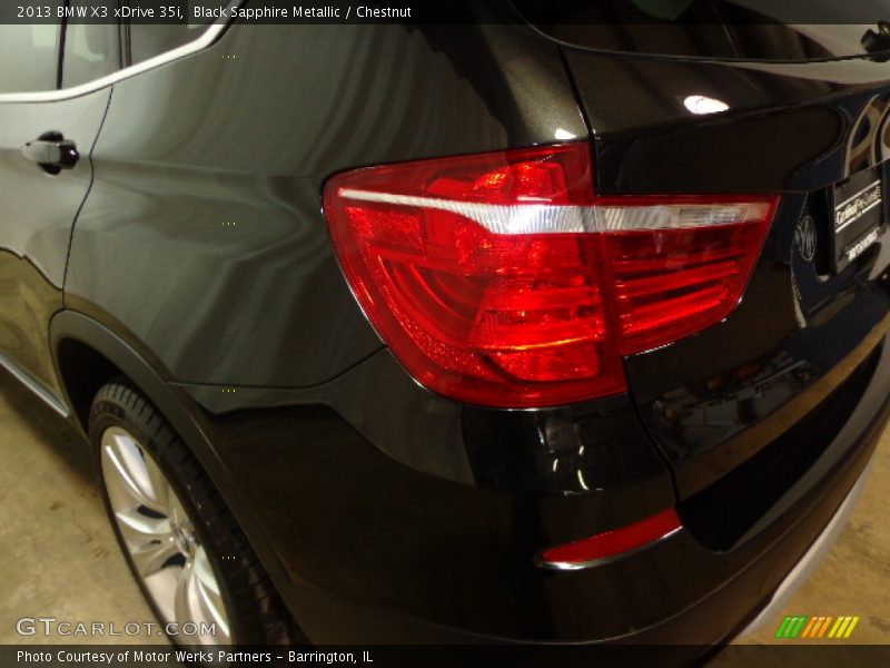 Black Sapphire Metallic / Chestnut 2013 BMW X3 xDrive 35i