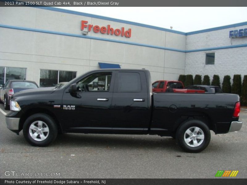Black / Black/Diesel Gray 2013 Ram 1500 SLT Quad Cab 4x4