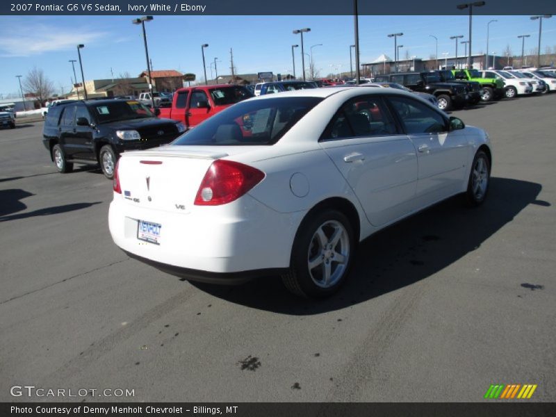 Ivory White / Ebony 2007 Pontiac G6 V6 Sedan