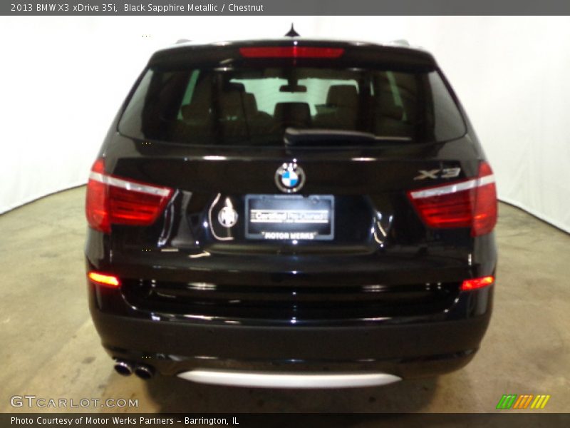 Black Sapphire Metallic / Chestnut 2013 BMW X3 xDrive 35i