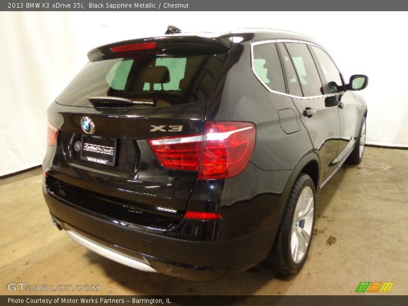 Black Sapphire Metallic / Chestnut 2013 BMW X3 xDrive 35i