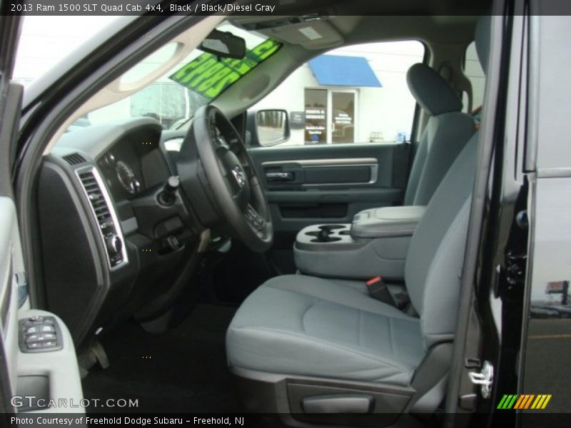 Black / Black/Diesel Gray 2013 Ram 1500 SLT Quad Cab 4x4