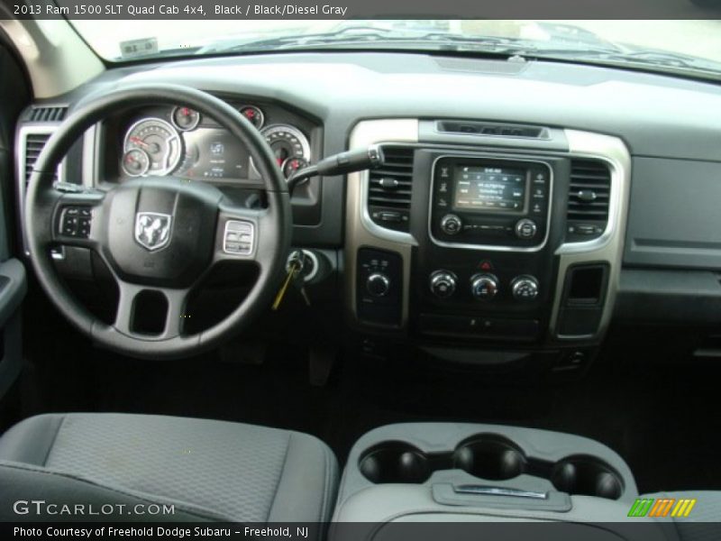 Black / Black/Diesel Gray 2013 Ram 1500 SLT Quad Cab 4x4