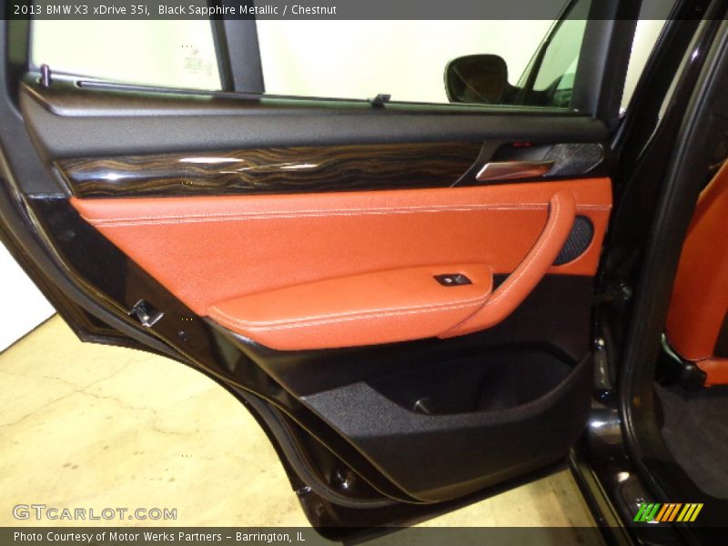 Black Sapphire Metallic / Chestnut 2013 BMW X3 xDrive 35i