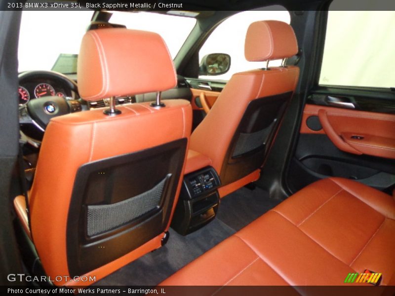 Black Sapphire Metallic / Chestnut 2013 BMW X3 xDrive 35i