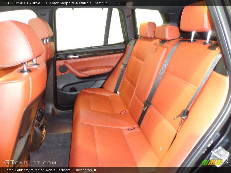 Black Sapphire Metallic / Chestnut 2013 BMW X3 xDrive 35i