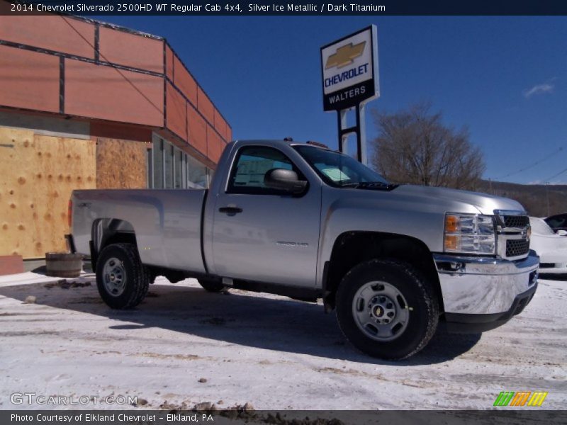 Silver Ice Metallic / Dark Titanium 2014 Chevrolet Silverado 2500HD WT Regular Cab 4x4