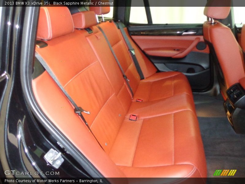 Black Sapphire Metallic / Chestnut 2013 BMW X3 xDrive 35i