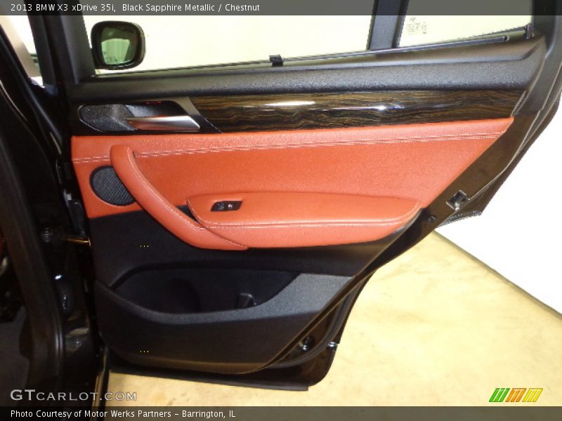 Black Sapphire Metallic / Chestnut 2013 BMW X3 xDrive 35i