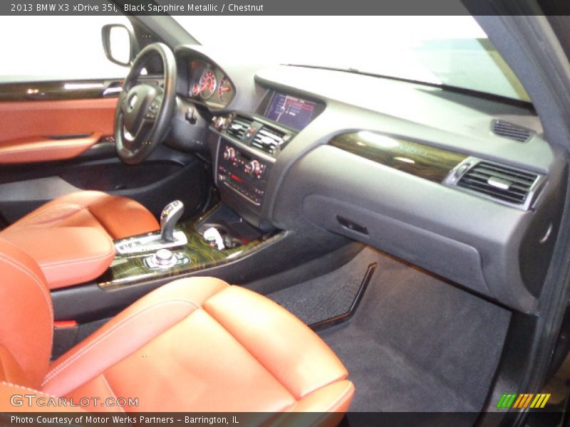 Black Sapphire Metallic / Chestnut 2013 BMW X3 xDrive 35i