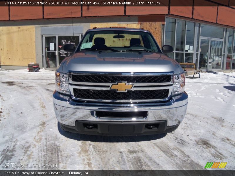 Silver Ice Metallic / Dark Titanium 2014 Chevrolet Silverado 2500HD WT Regular Cab 4x4