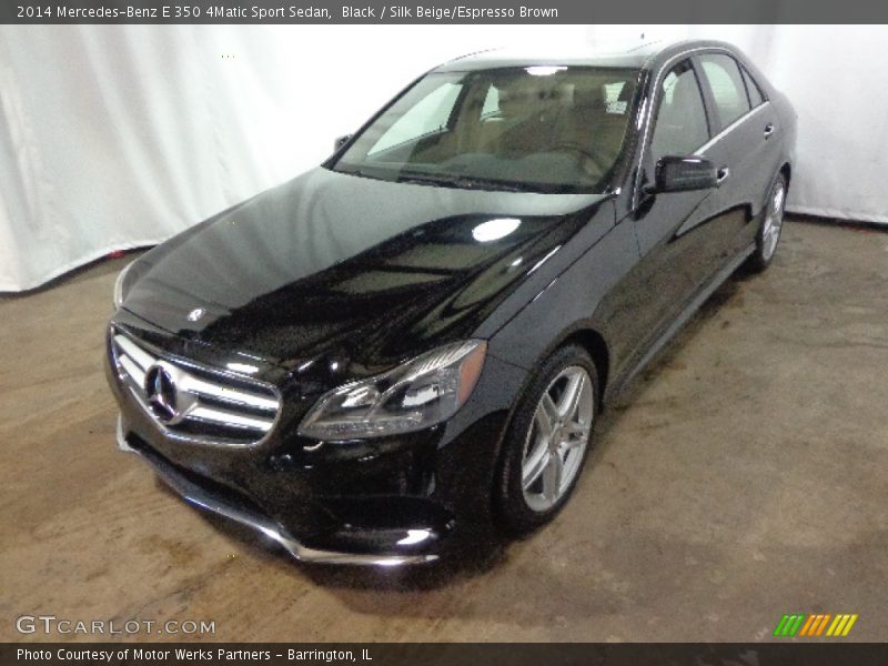 Black / Silk Beige/Espresso Brown 2014 Mercedes-Benz E 350 4Matic Sport Sedan