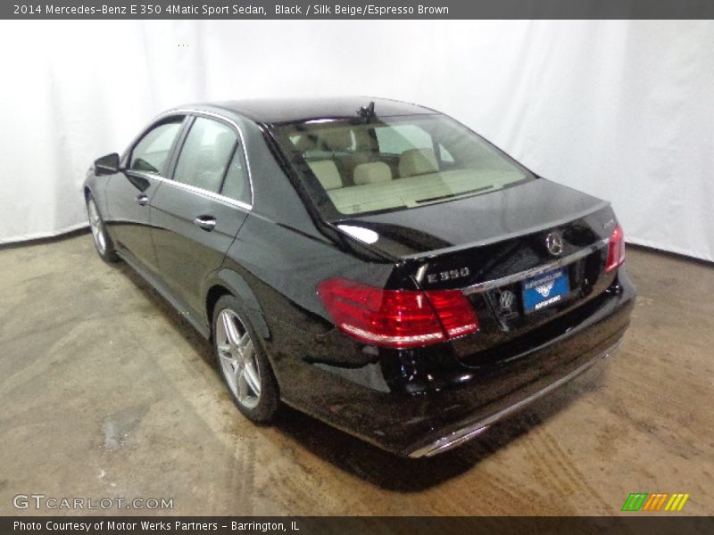 Black / Silk Beige/Espresso Brown 2014 Mercedes-Benz E 350 4Matic Sport Sedan