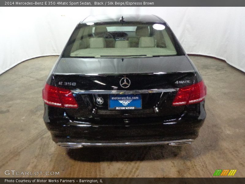 Black / Silk Beige/Espresso Brown 2014 Mercedes-Benz E 350 4Matic Sport Sedan