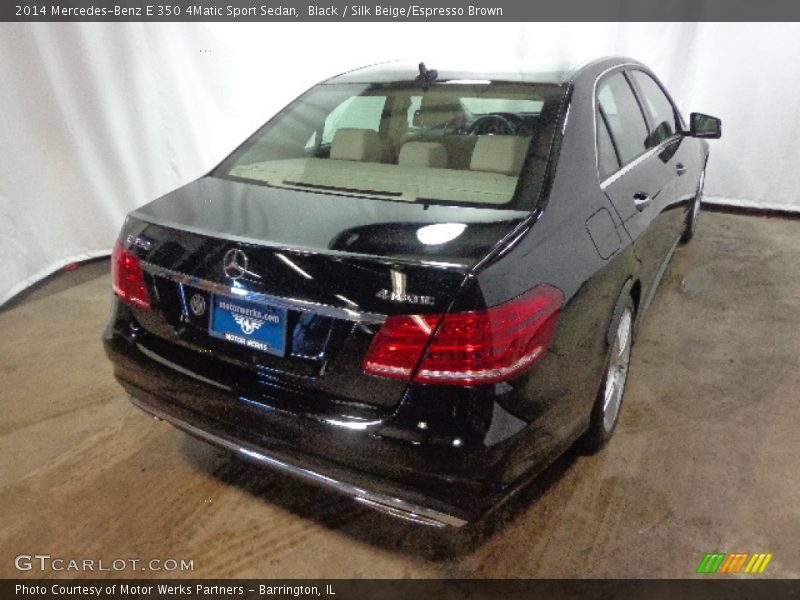 Black / Silk Beige/Espresso Brown 2014 Mercedes-Benz E 350 4Matic Sport Sedan