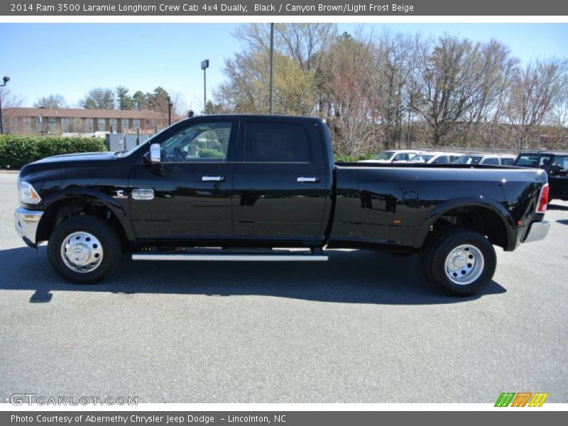 Black / Canyon Brown/Light Frost Beige 2014 Ram 3500 Laramie Longhorn Crew Cab 4x4 Dually