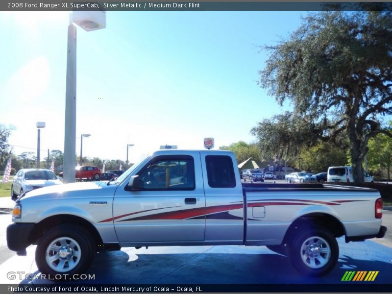 Silver Metallic / Medium Dark Flint 2008 Ford Ranger XL SuperCab