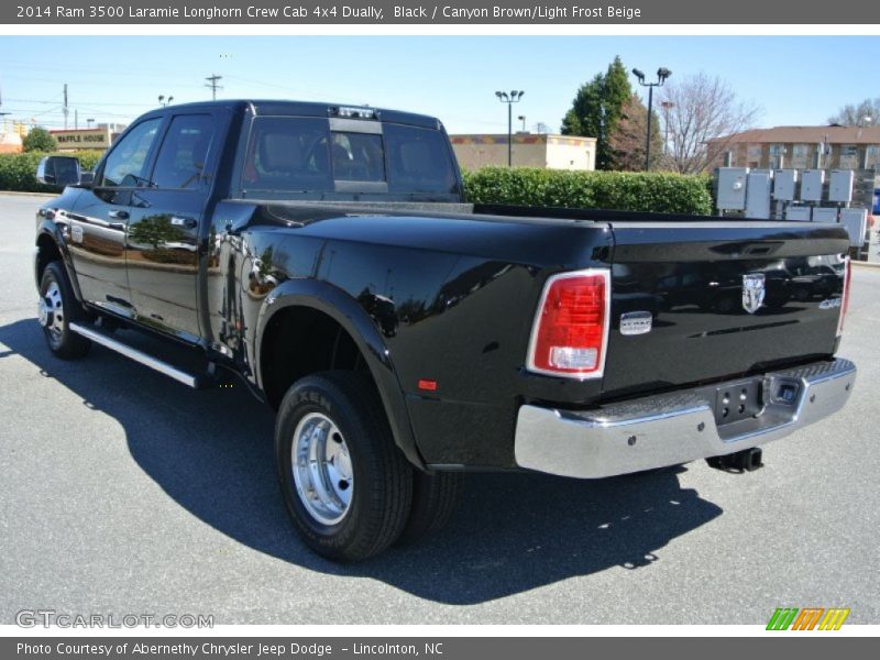 Black / Canyon Brown/Light Frost Beige 2014 Ram 3500 Laramie Longhorn Crew Cab 4x4 Dually