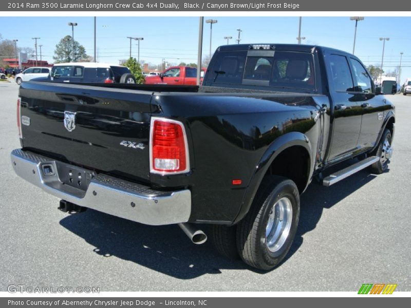 Black / Canyon Brown/Light Frost Beige 2014 Ram 3500 Laramie Longhorn Crew Cab 4x4 Dually