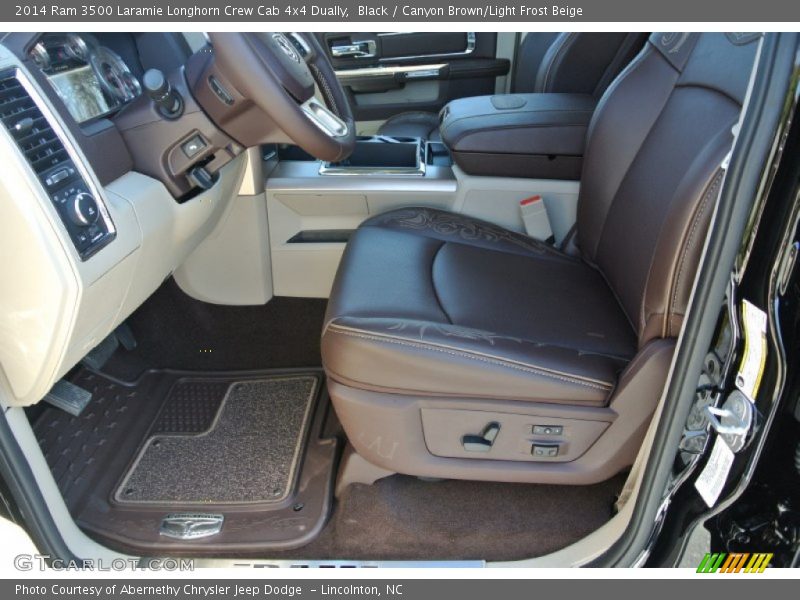 Black / Canyon Brown/Light Frost Beige 2014 Ram 3500 Laramie Longhorn Crew Cab 4x4 Dually