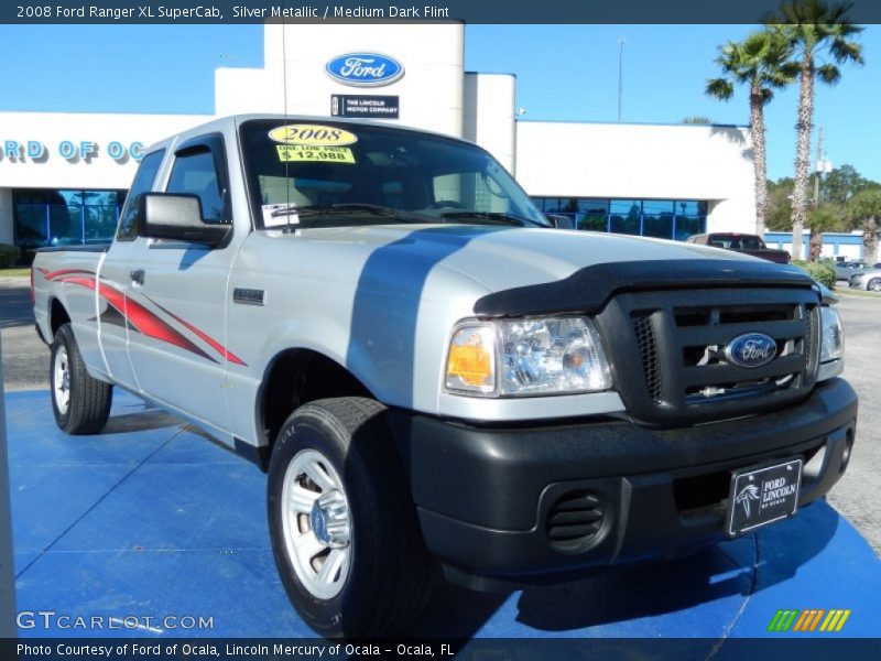 Silver Metallic / Medium Dark Flint 2008 Ford Ranger XL SuperCab
