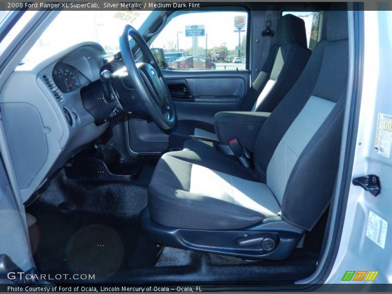 Silver Metallic / Medium Dark Flint 2008 Ford Ranger XL SuperCab