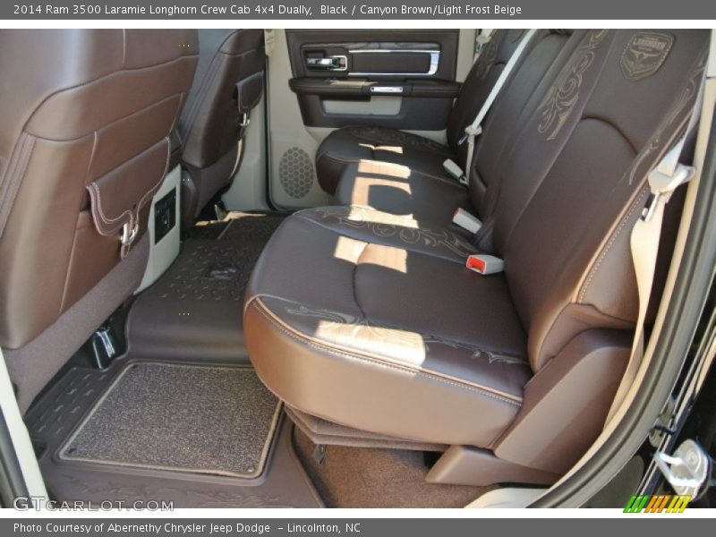 Black / Canyon Brown/Light Frost Beige 2014 Ram 3500 Laramie Longhorn Crew Cab 4x4 Dually