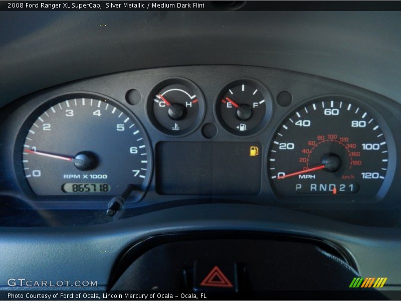 Silver Metallic / Medium Dark Flint 2008 Ford Ranger XL SuperCab