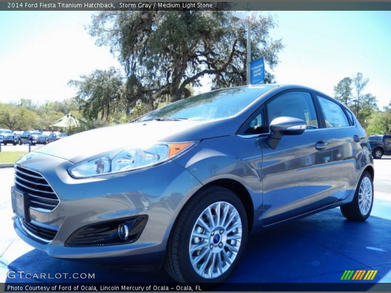 Storm Gray / Medium Light Stone 2014 Ford Fiesta Titanium Hatchback