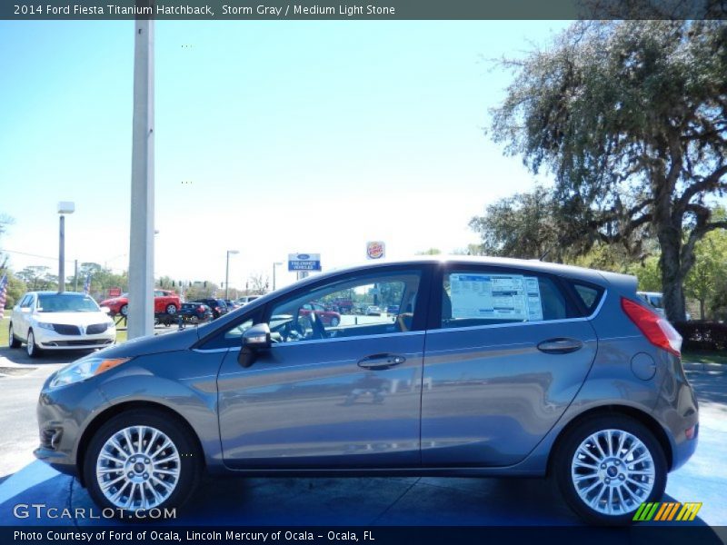 Storm Gray / Medium Light Stone 2014 Ford Fiesta Titanium Hatchback