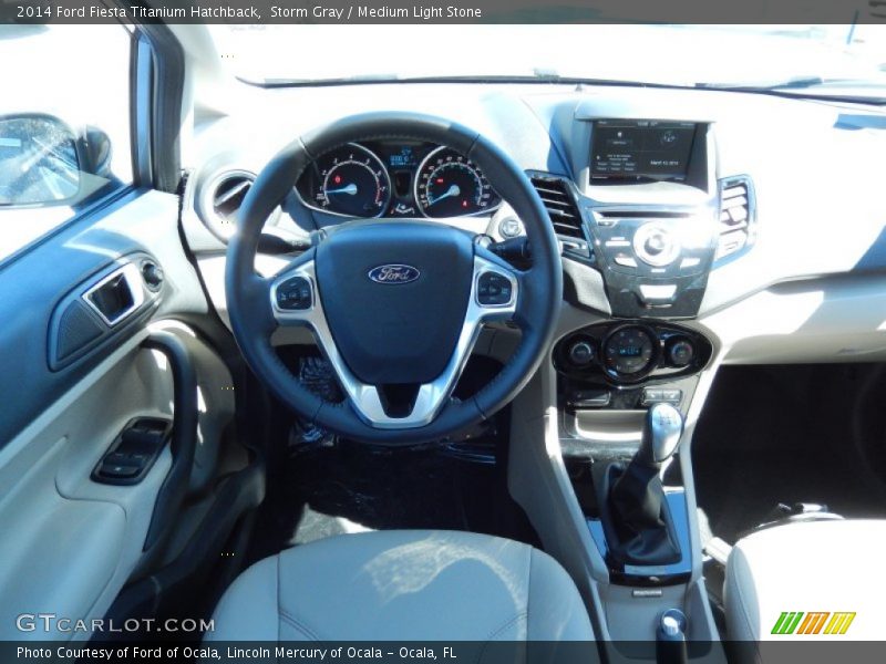 Storm Gray / Medium Light Stone 2014 Ford Fiesta Titanium Hatchback