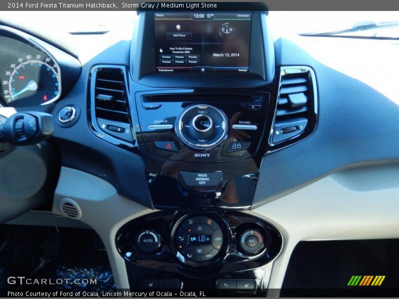 Storm Gray / Medium Light Stone 2014 Ford Fiesta Titanium Hatchback