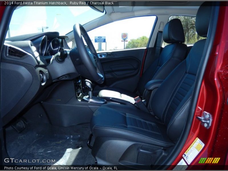 Ruby Red / Charcoal Black 2014 Ford Fiesta Titanium Hatchback