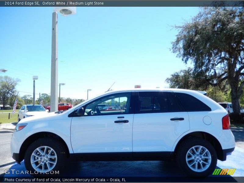 Oxford White / Medium Light Stone 2014 Ford Edge SE