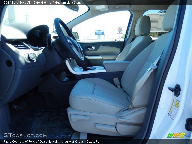 Oxford White / Medium Light Stone 2014 Ford Edge SE