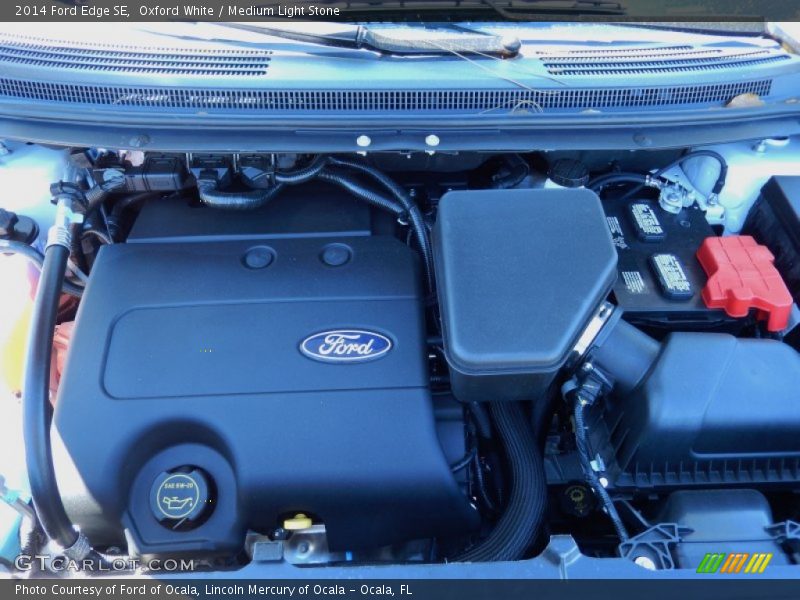 Oxford White / Medium Light Stone 2014 Ford Edge SE