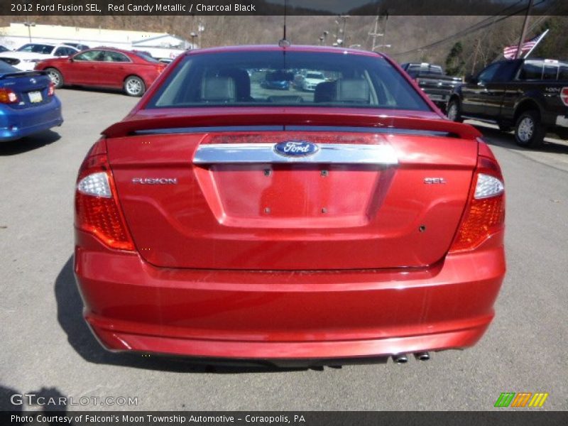 Red Candy Metallic / Charcoal Black 2012 Ford Fusion SEL