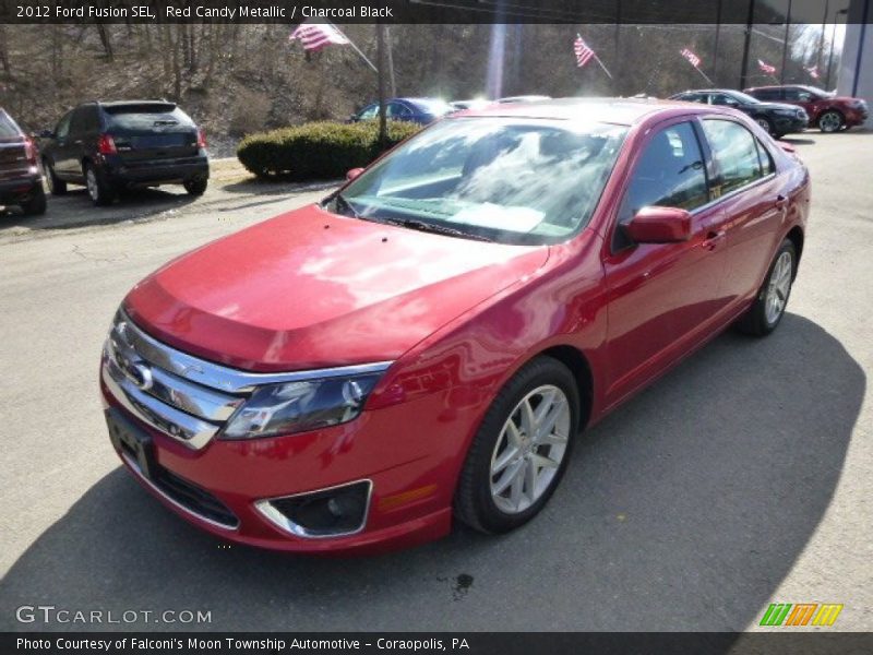 Red Candy Metallic / Charcoal Black 2012 Ford Fusion SEL