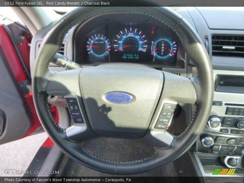Red Candy Metallic / Charcoal Black 2012 Ford Fusion SEL
