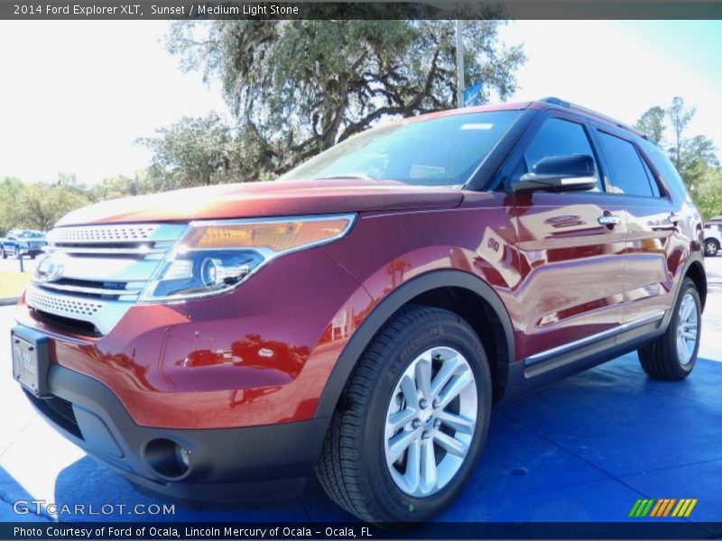 Sunset / Medium Light Stone 2014 Ford Explorer XLT