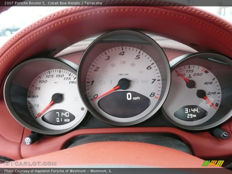 Cobalt Blue Metallic / Terracotta 2007 Porsche Boxster S