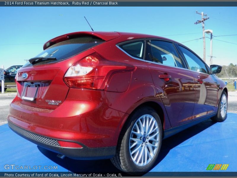 Ruby Red / Charcoal Black 2014 Ford Focus Titanium Hatchback