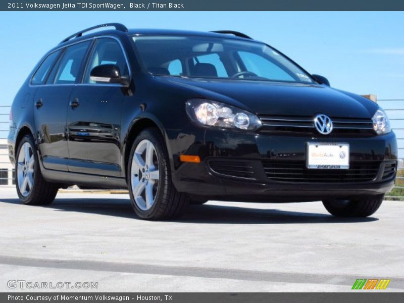 Black / Titan Black 2011 Volkswagen Jetta TDI SportWagen