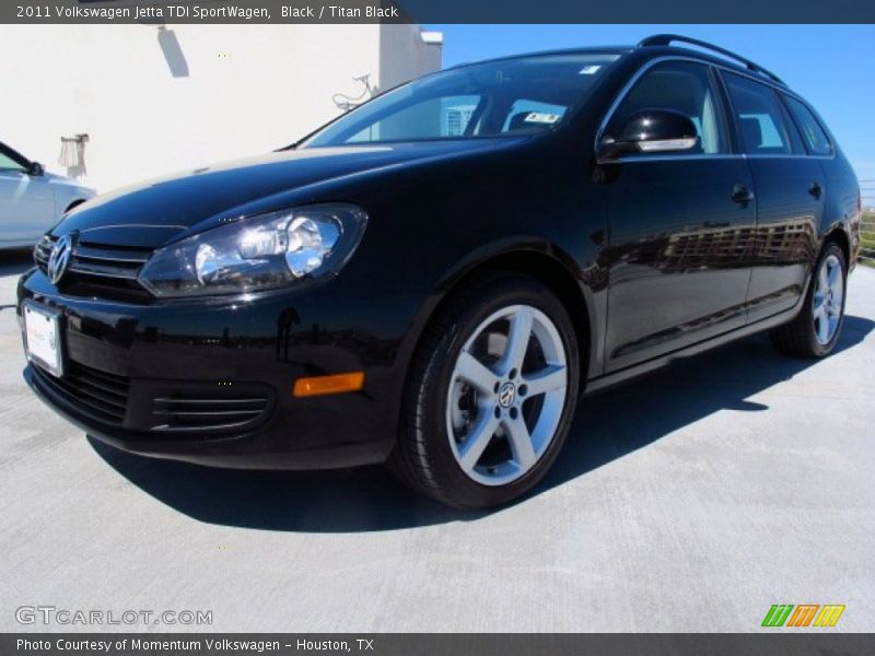 Black / Titan Black 2011 Volkswagen Jetta TDI SportWagen