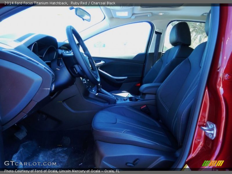 Ruby Red / Charcoal Black 2014 Ford Focus Titanium Hatchback