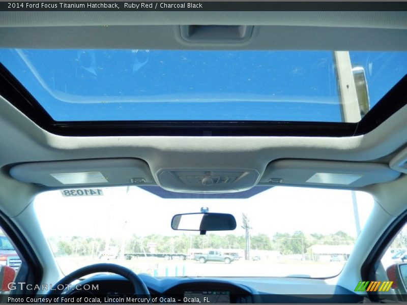 Ruby Red / Charcoal Black 2014 Ford Focus Titanium Hatchback
