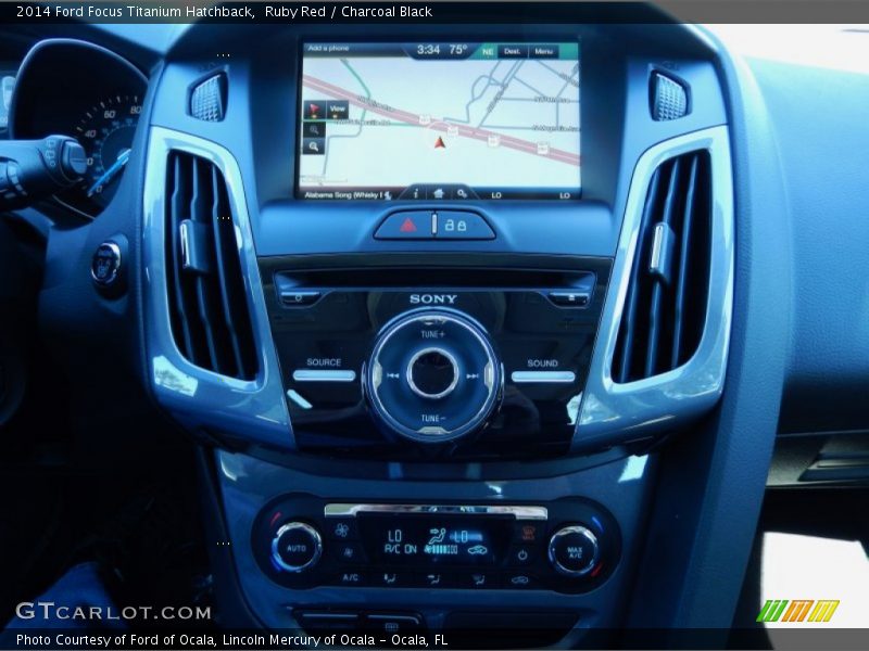 Ruby Red / Charcoal Black 2014 Ford Focus Titanium Hatchback